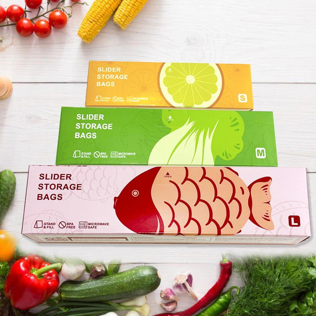 Gefrierbeutel, 100 Stück zipper beutel, Tasche mit Reißverschluss, Gefrierbeutel Wiederverwendbar mit Erweiterbarer Boden, Frischhaltebeutel für Obst, Gemüse, Fleisch, Getreide, Snacks
